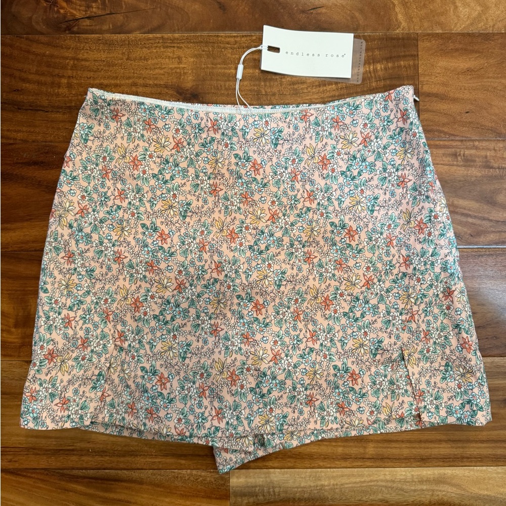 Endless Rose - Floral Cut Detail Mini Skort